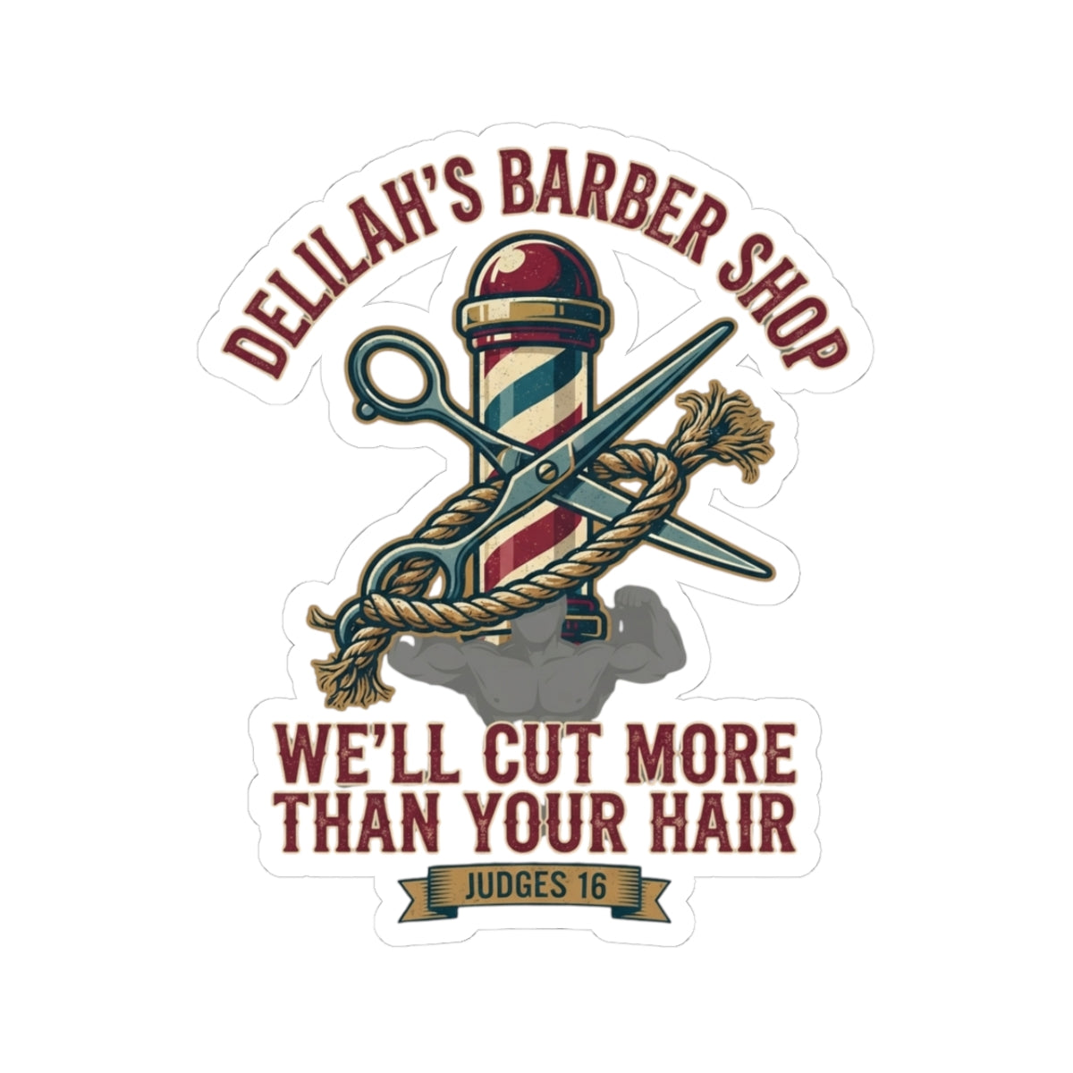 "Good Book Series Delilah's Barber Shop" Sticker — Main