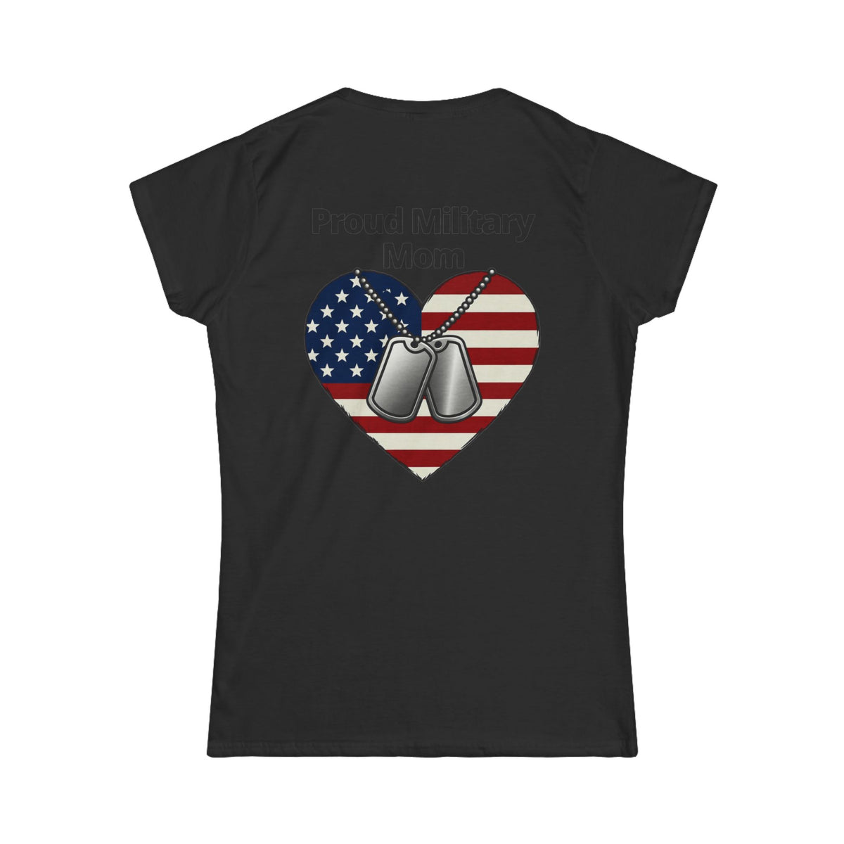 Color: Black | Proud Military Mom Women's Tee