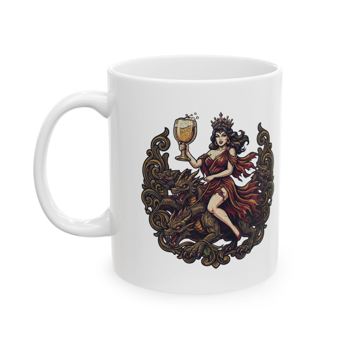 "Good Book Series Whore of Babylon" White Ceramic Mug — Graphic