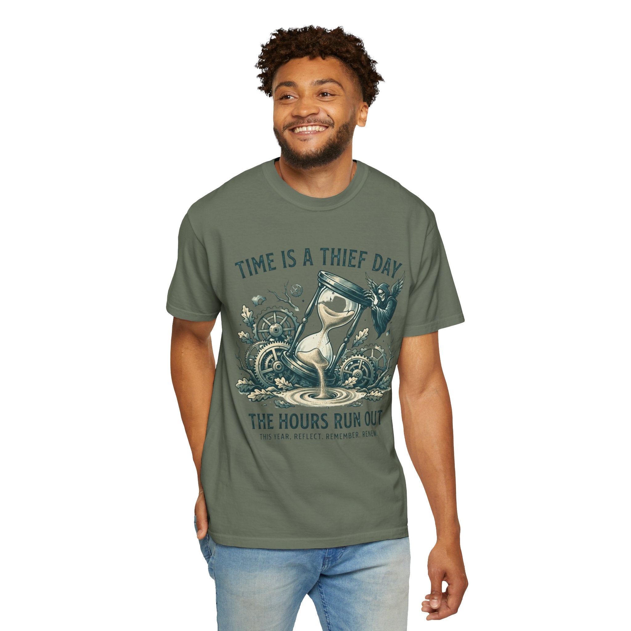 "Time is a Thief" Unisex Garment-Dyed Tee