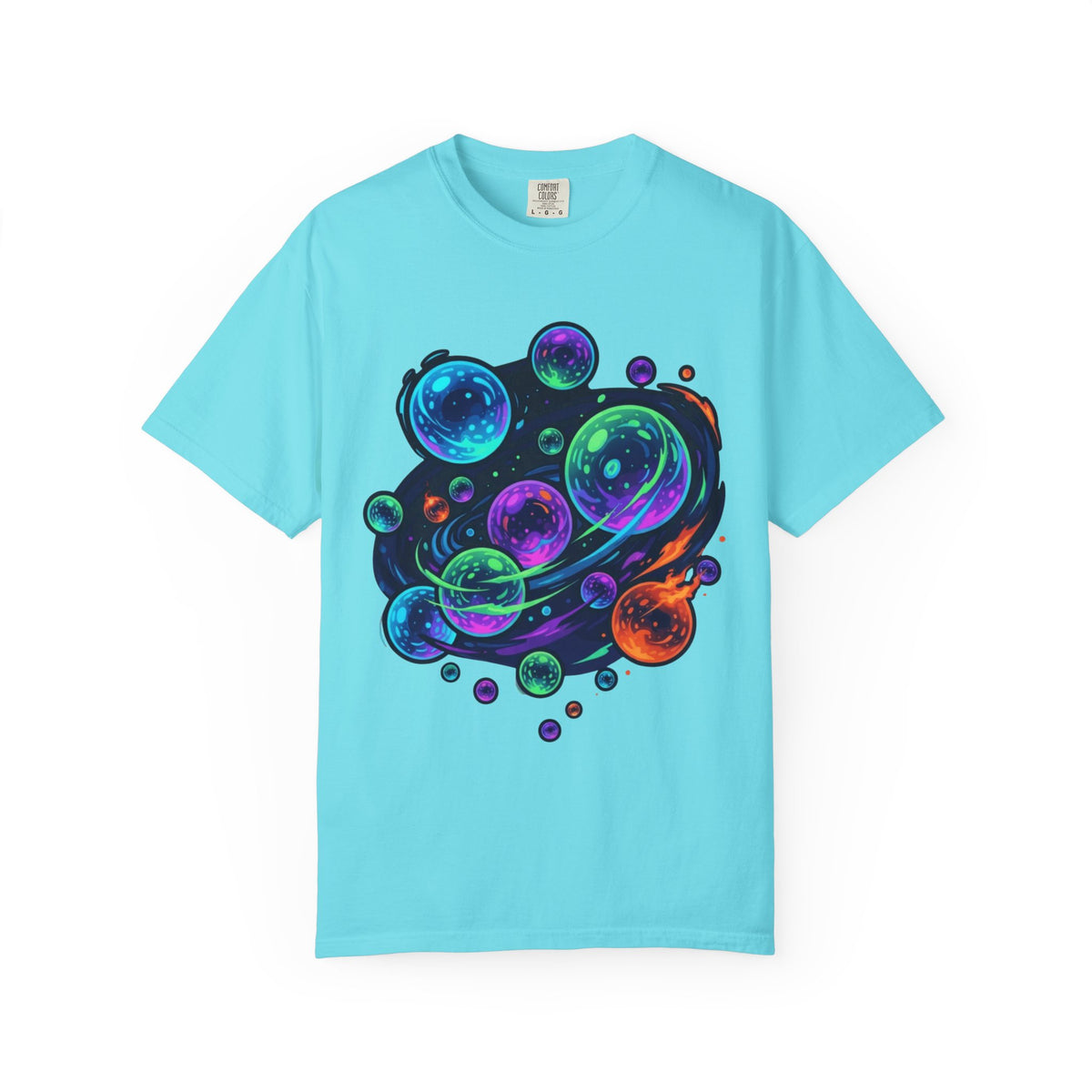 Color: Lagoon Blue | MinMin Lights (Australian Folklore) Unisex Garment-Dyed Tee