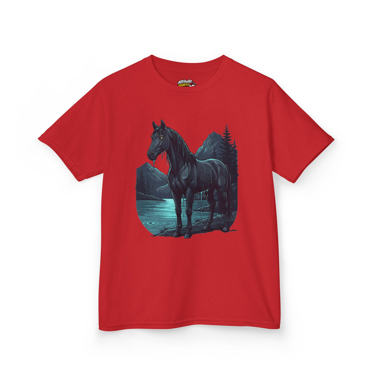 Color: Red | Kelpie (Scottish Folklore) Kids Tee