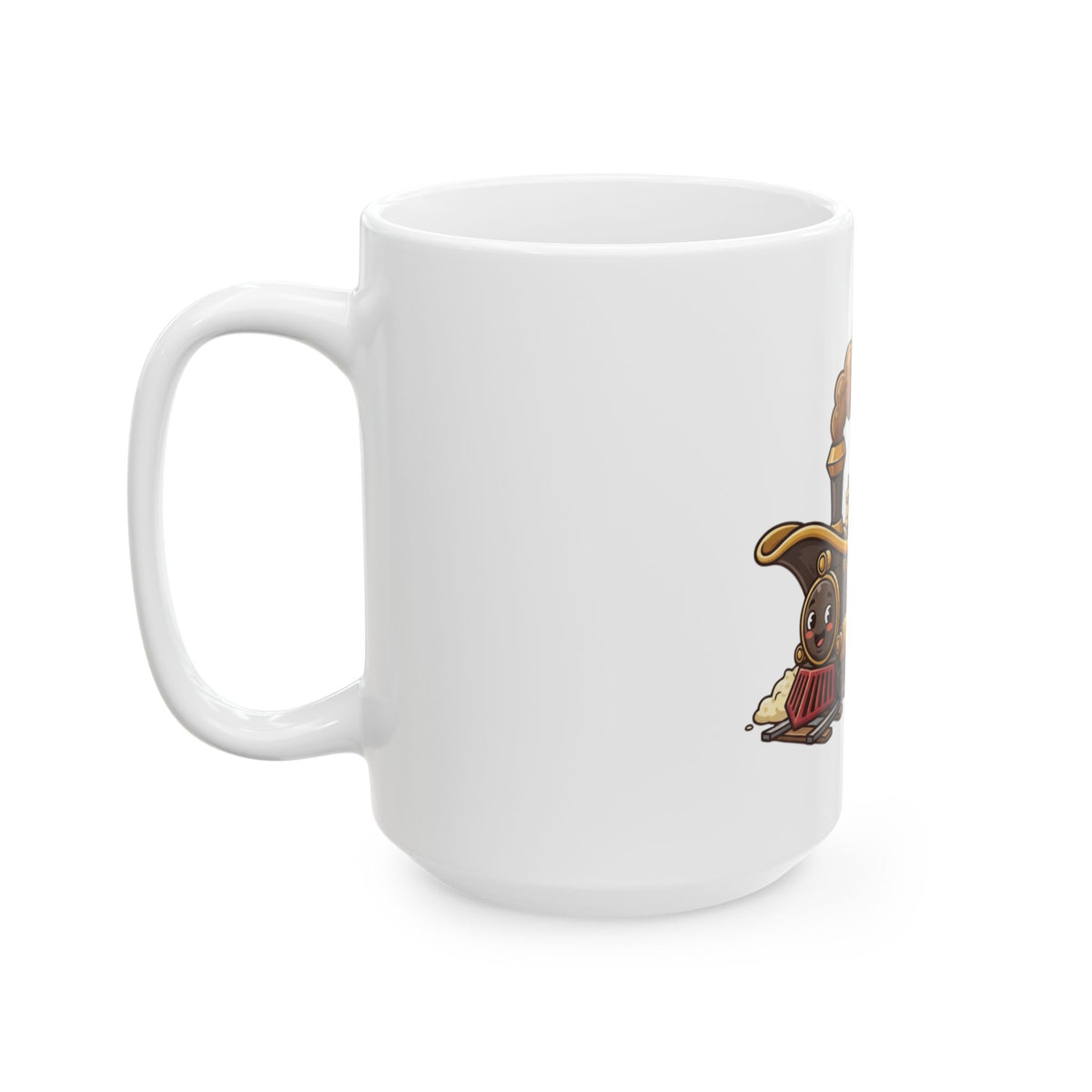 "Next Stop Food Coma" White Ceramic Mug — Graphic