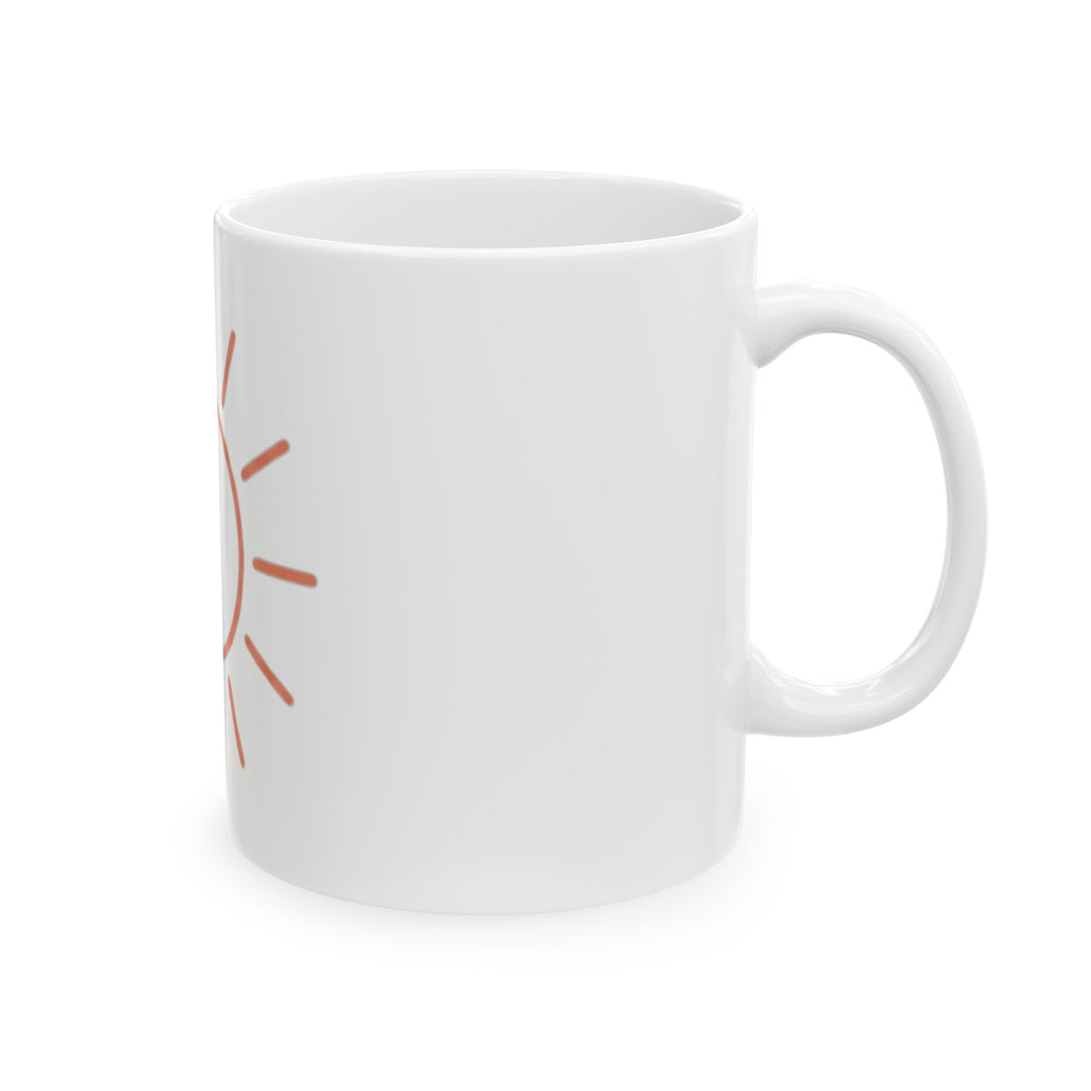 "Sun" White Ceramic Mug — Graphic