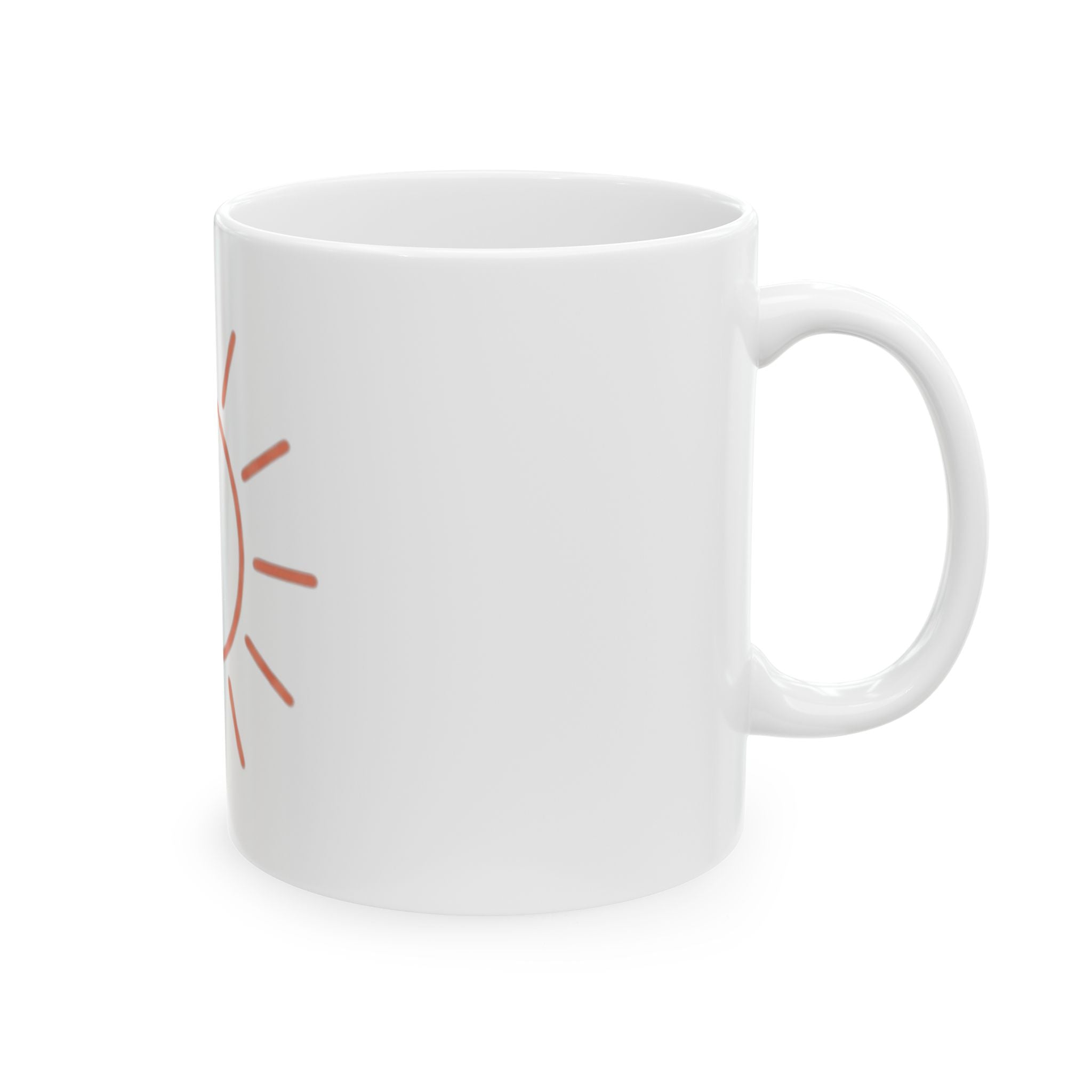 "Sun" White Ceramic Mug — Graphic