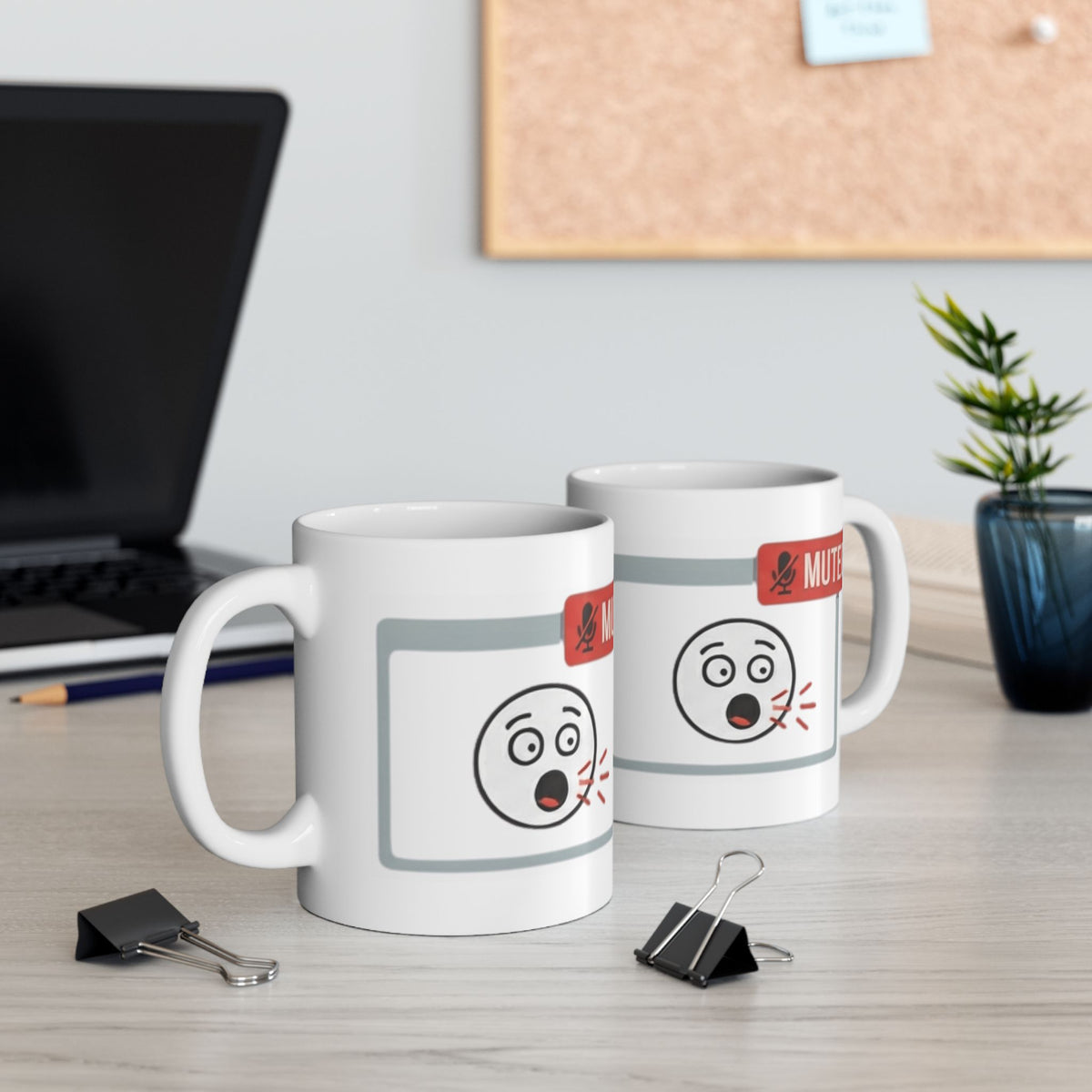 "I Found The Mute" White Ceramic Mug — Graphic