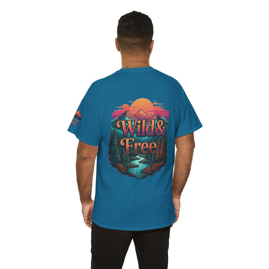 Color: Antique Sapphire | Wild & Free Premium Graphic Tee