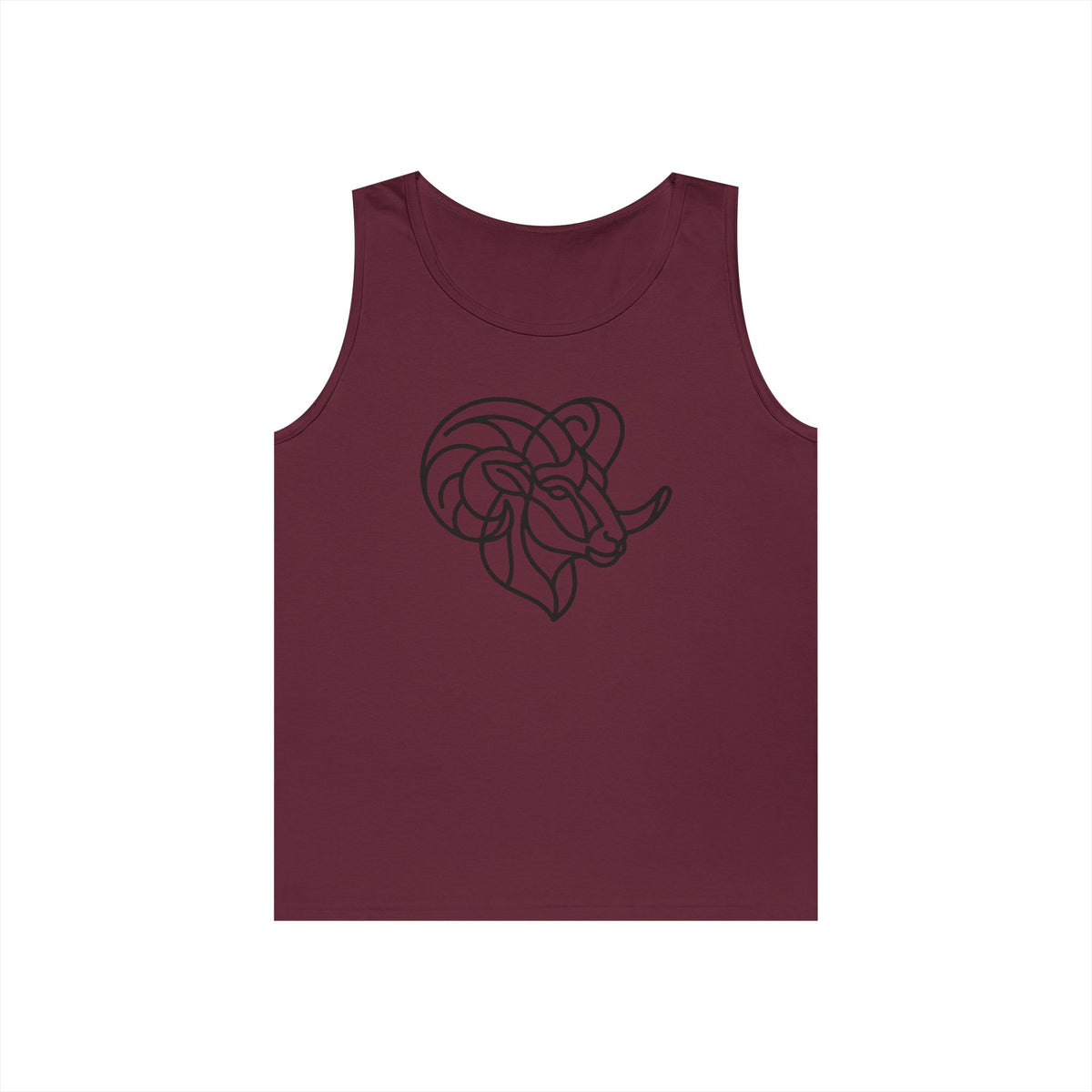 "Aries The Minimalist Ram" Tank Top
