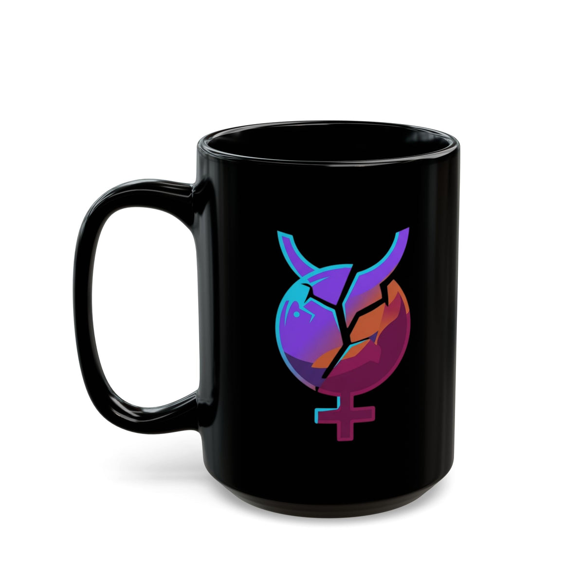 "My Life Is Mercury in Retrograde" Black Ceramic Mug — Graphic