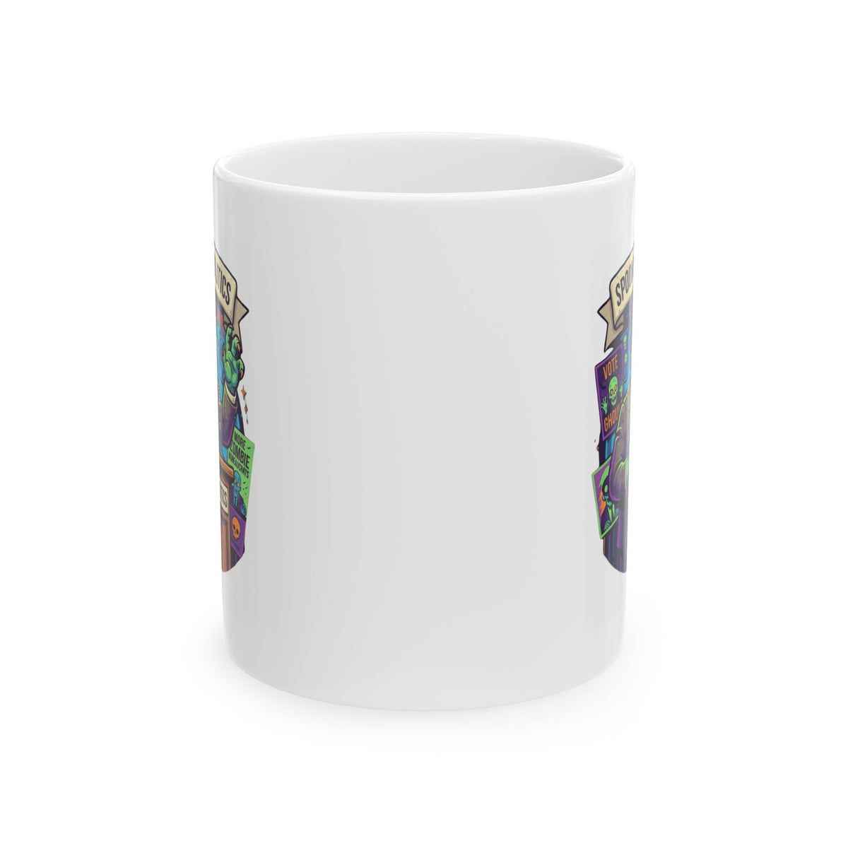 "Spooky-Fy Politics" White Ceramic Mug