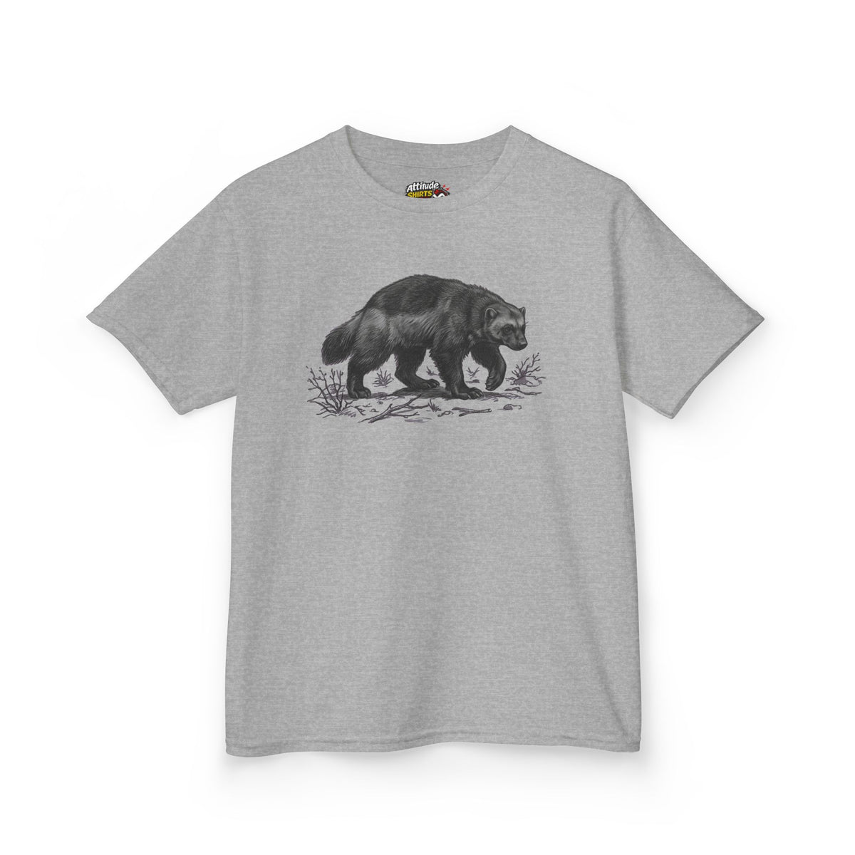 "Pencil Sketch Art Wolverine" Kids Tee