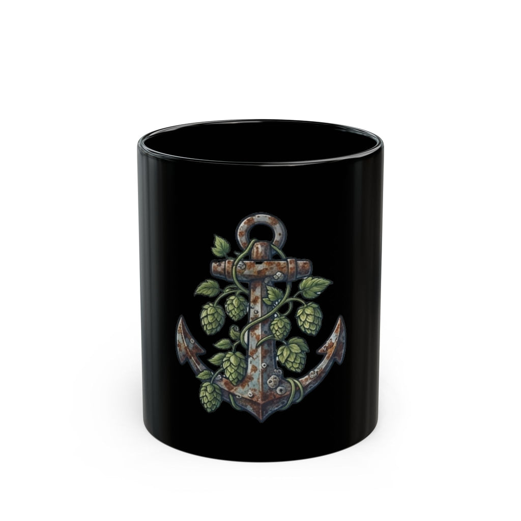 "Rusty Anchor Brewing" Black Ceramic Mug — Graphic