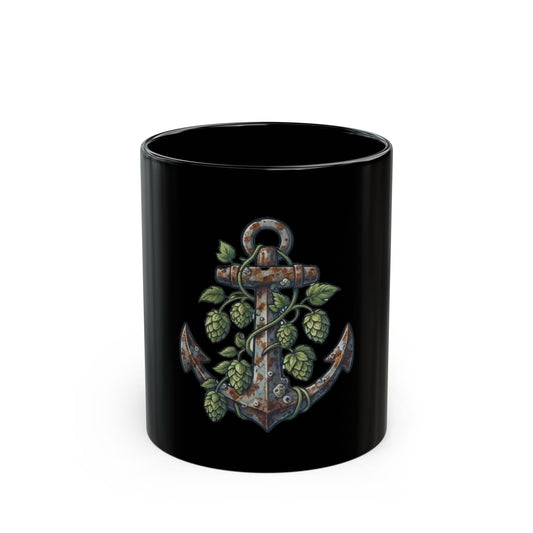 "Rusty Anchor Brewing" Black Ceramic Mug — Graphic