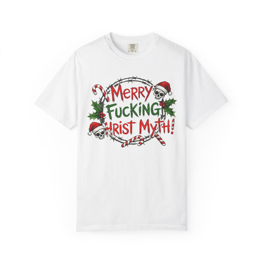Color: White | The Christ Myth Files | Garment-Dyed Tee — AttitudeShirts