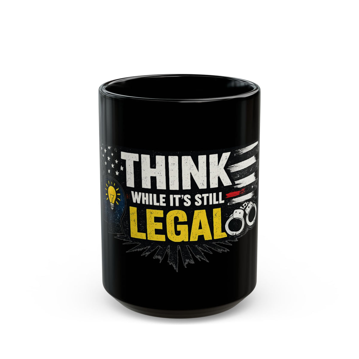 "Think" Black Ceramic Mug