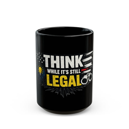 "Think" Black Ceramic Mug