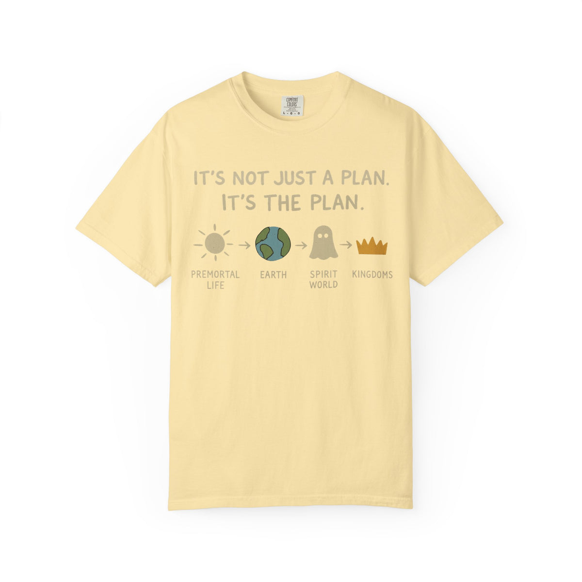 Color: Banana | It's The Plan Unisex Garment-Dyed T-shirt