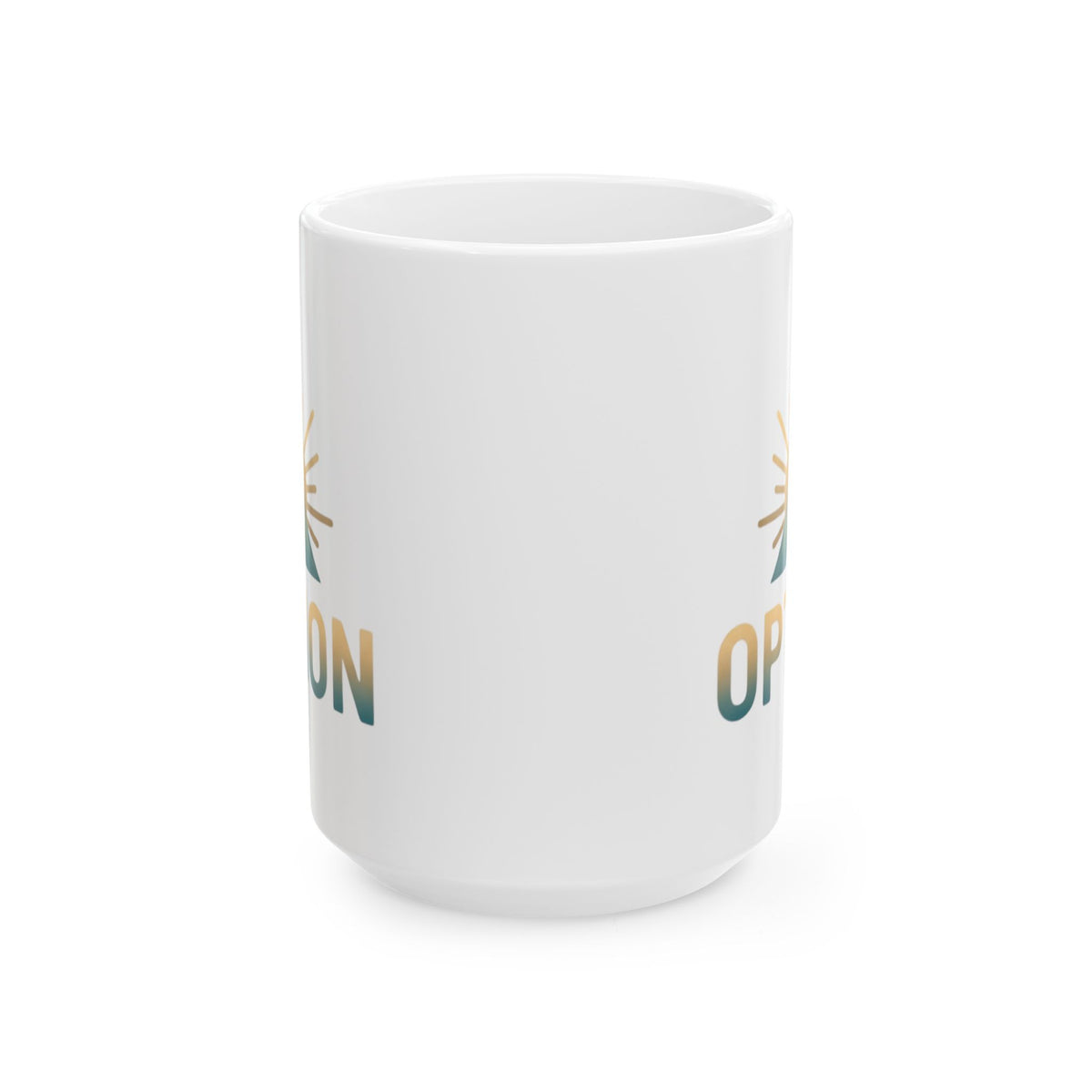 "Obstacle Or An Opportunity" White Ceramic Mug — Graphic