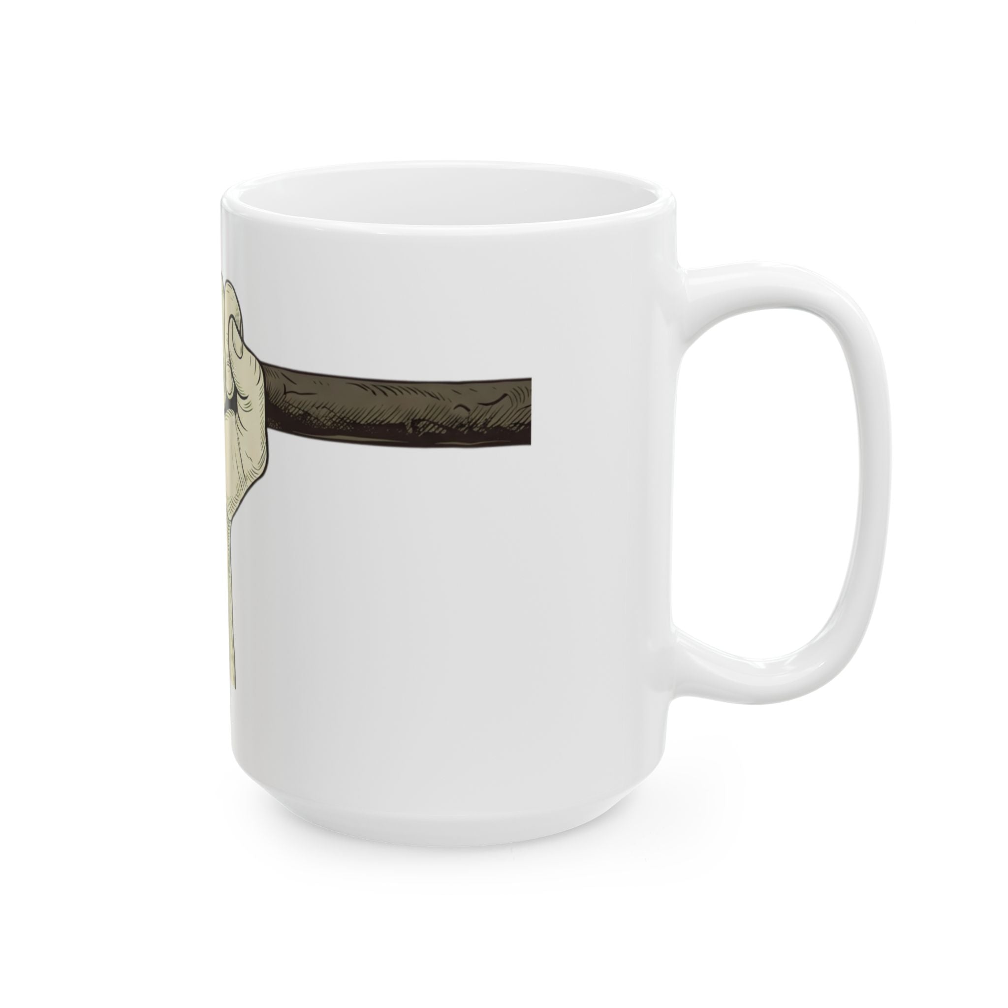 "Hold to the Rod" White Ceramic Mug — Graphic