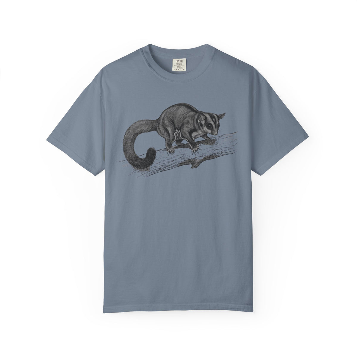 "Pencil Sketch Art Sugar Glider" Unisex Garment-Dyed Tee