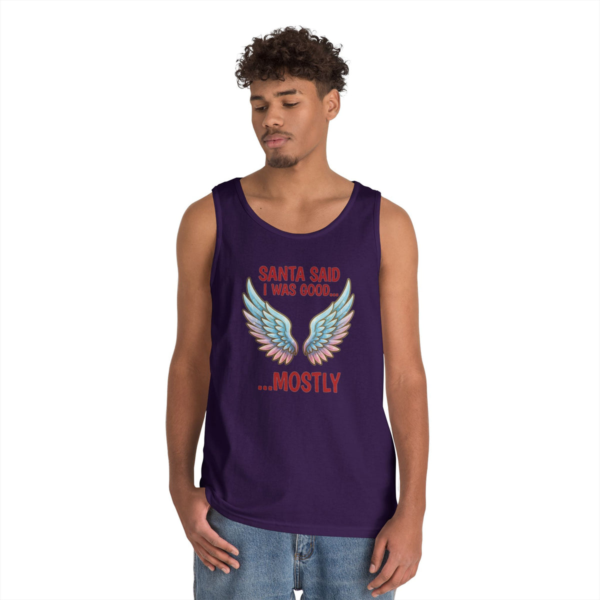 Color: Purple | Santa Said I Was Good Tank Top