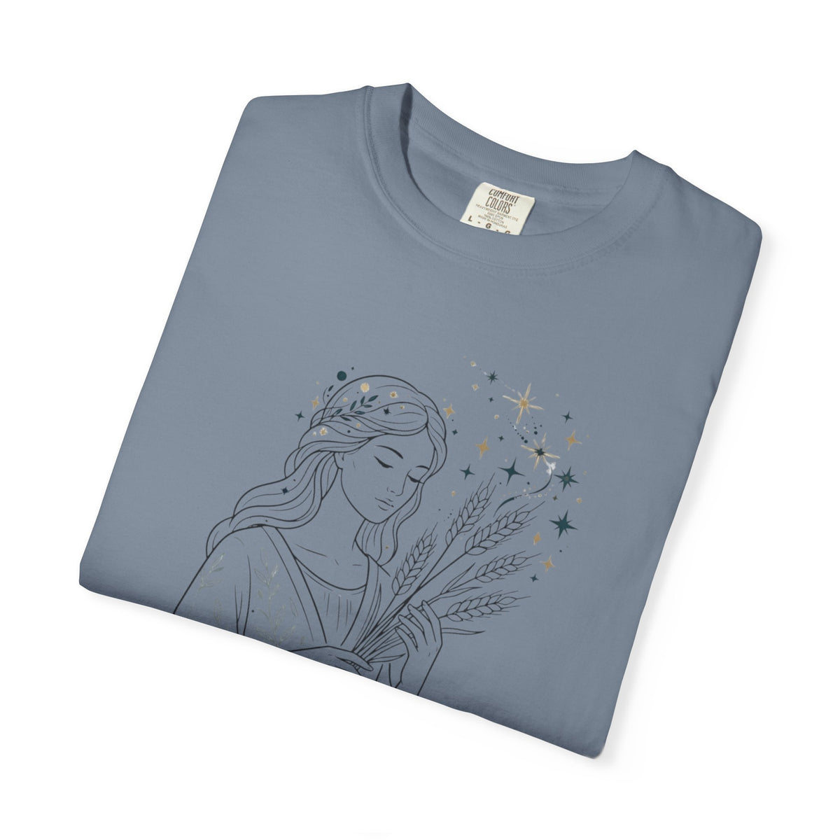 "Virgo The Wheat Maiden" Unisex Garment-Dyed Tee