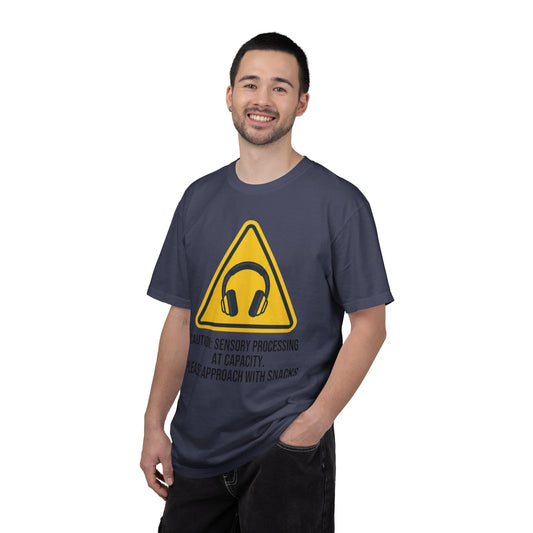 "Sensory At Capacity" Unisex Garment-Dyed Tee