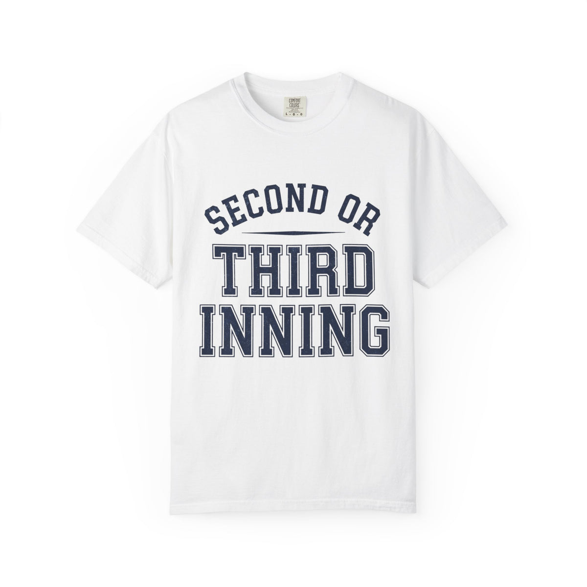 Color: White | Second or Third Inning Unisex Garment-Dyed Tee