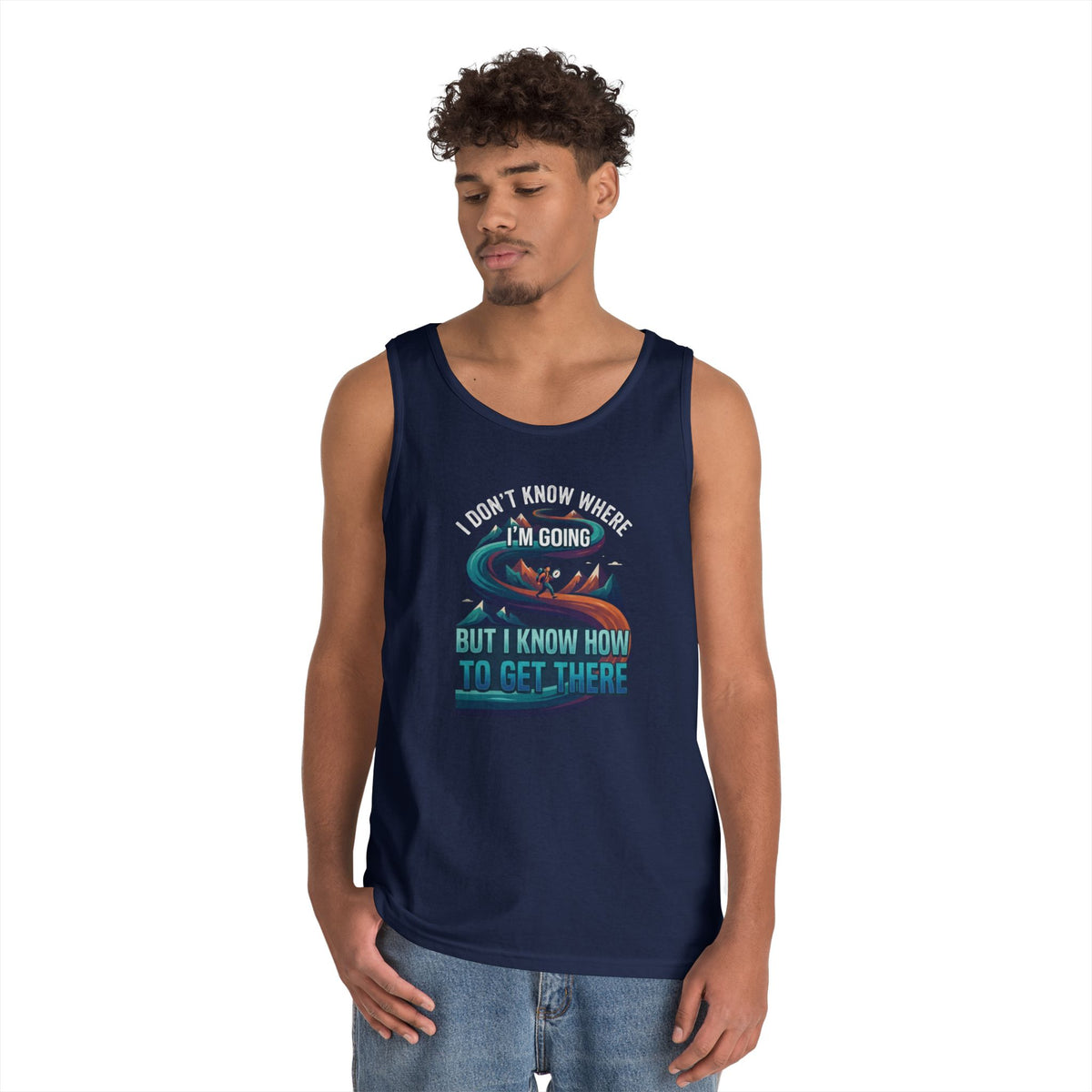 Color: Navy | I Don't Know Where I'm Going Tank Top