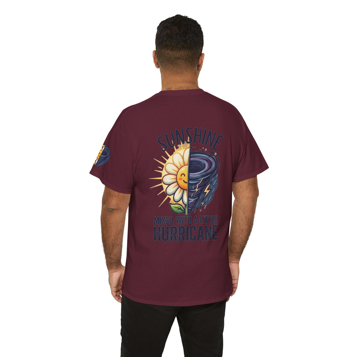 Color: Maroon | Sunshine Mixed With A Little Hurricane Premium Graphic Tee
