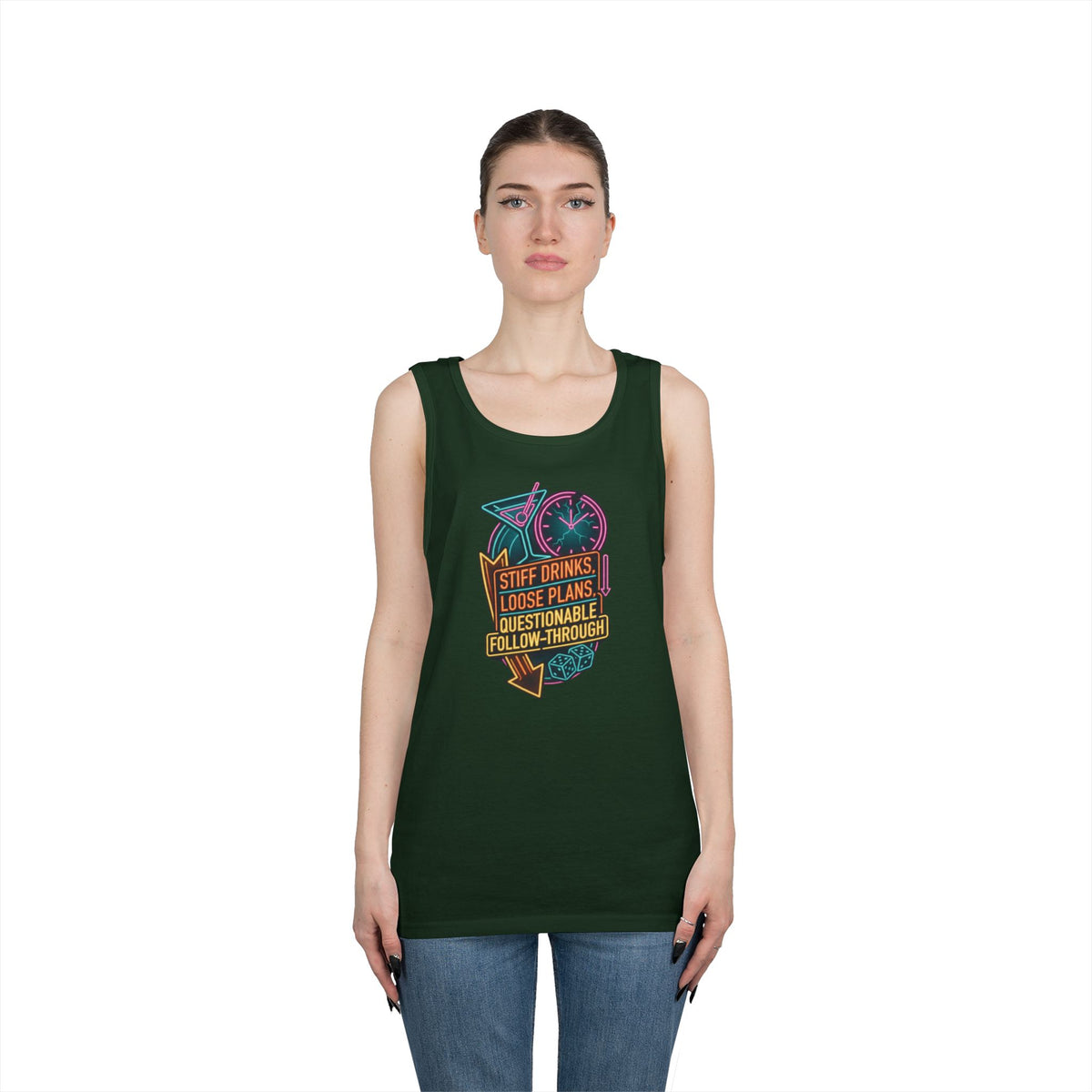 "Stiff Drinks Loose Plans" Tank Top