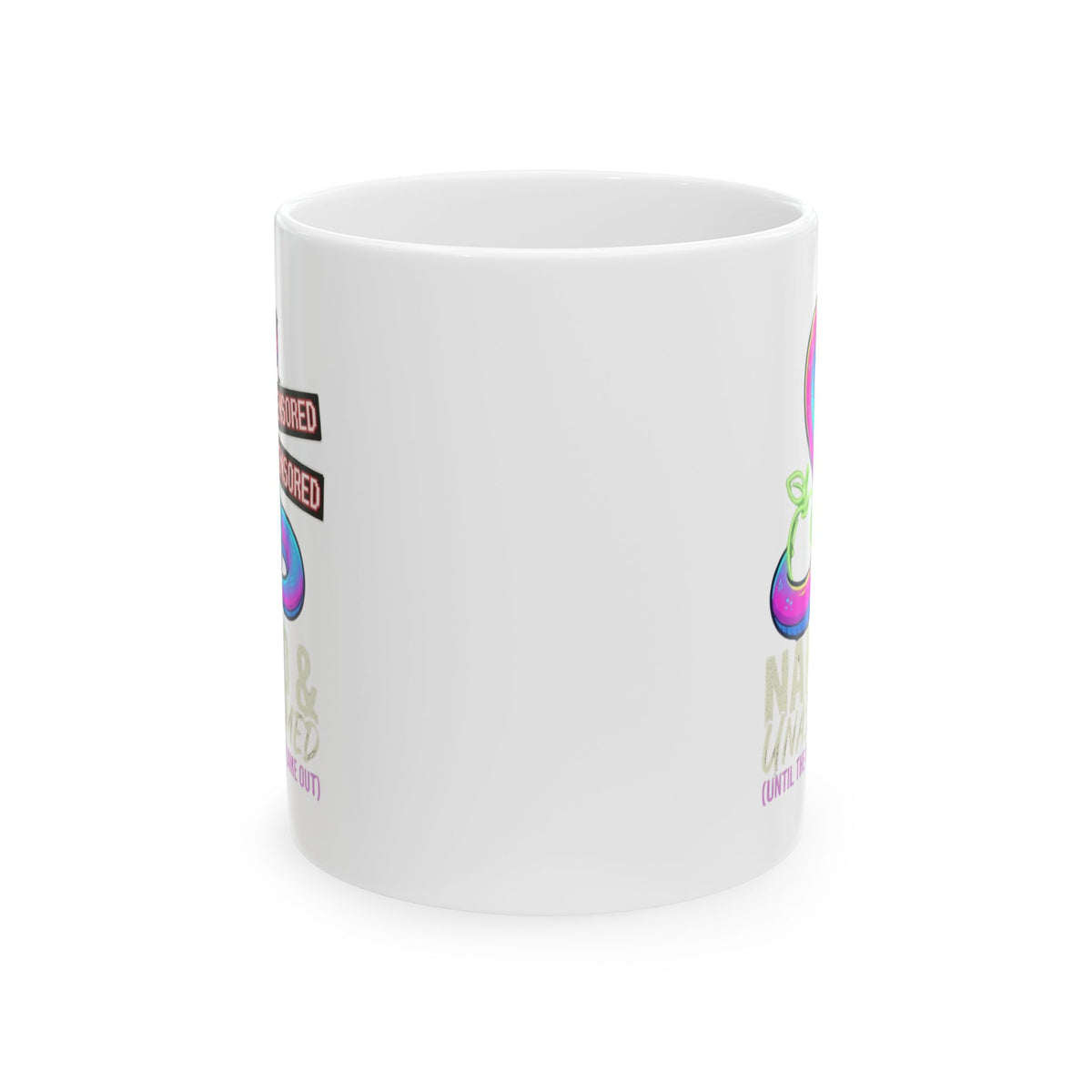 "Good Book Series Naked & Unashamed" White Ceramic Mug