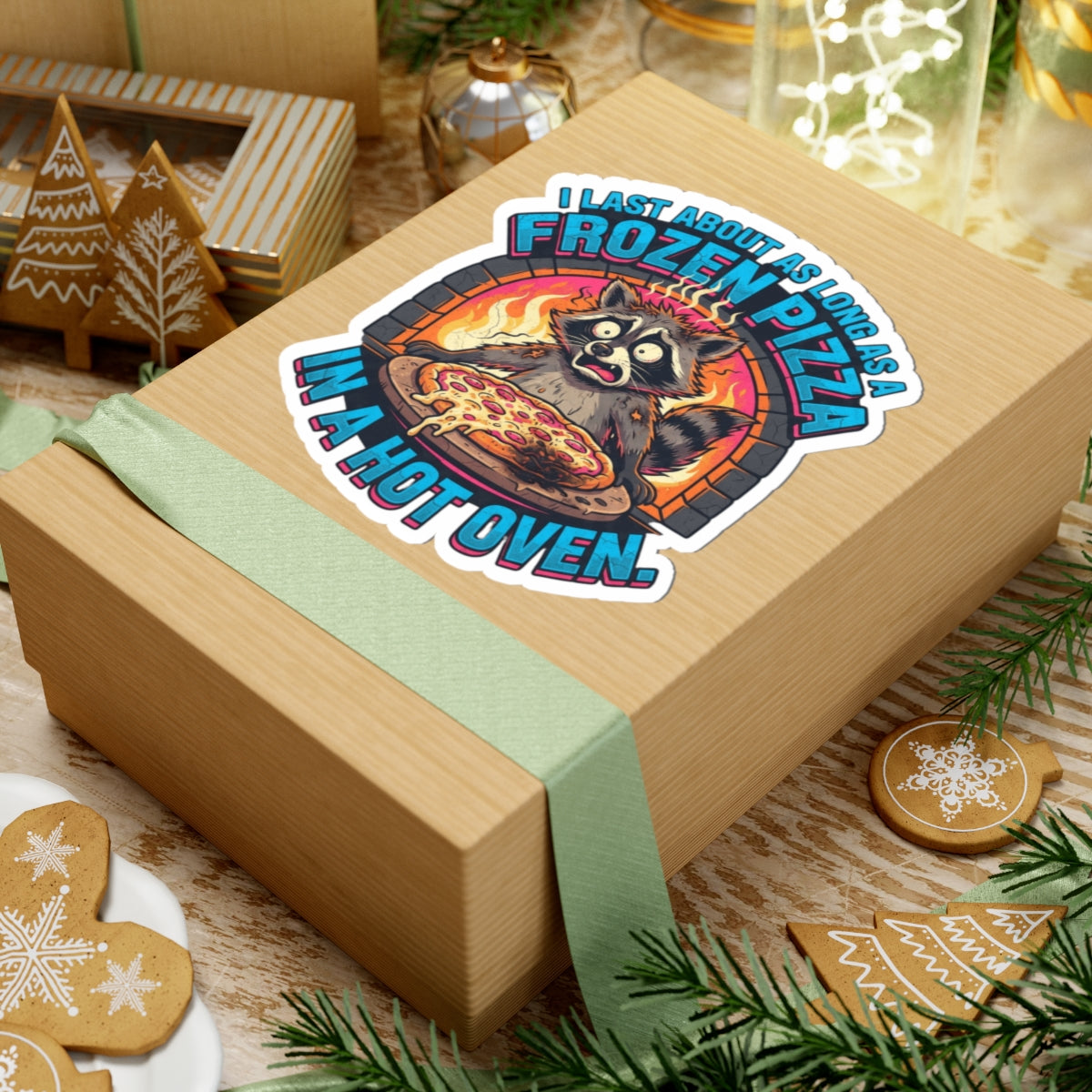 "Frozen Pizza in a Hot Oven" Sticker — Main