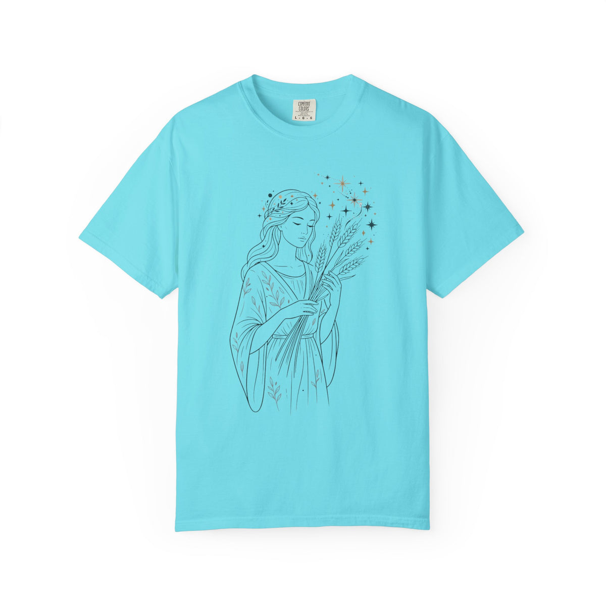 "Virgo The Wheat Maiden" Unisex Garment-Dyed Tee