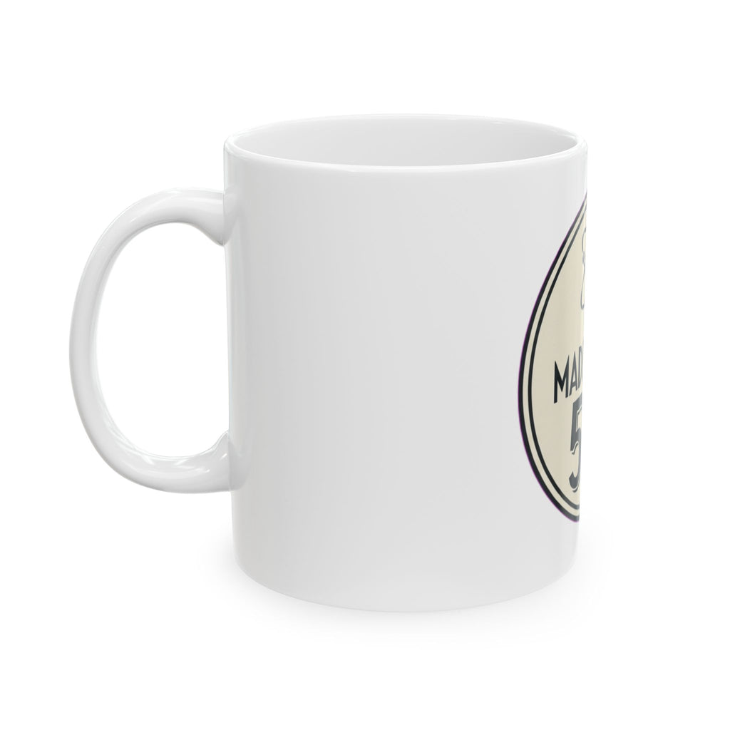 "Made in the 50's" White Ceramic Mug — Graphic