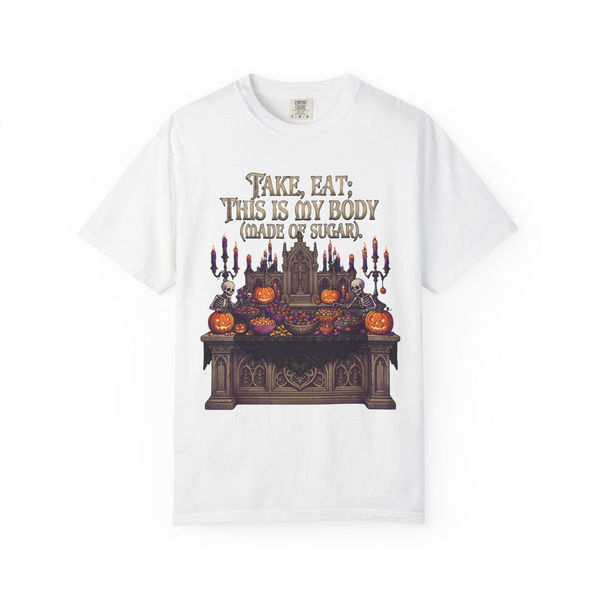 Color: White | This Is My Body Unisex Garment-Dyed Tee