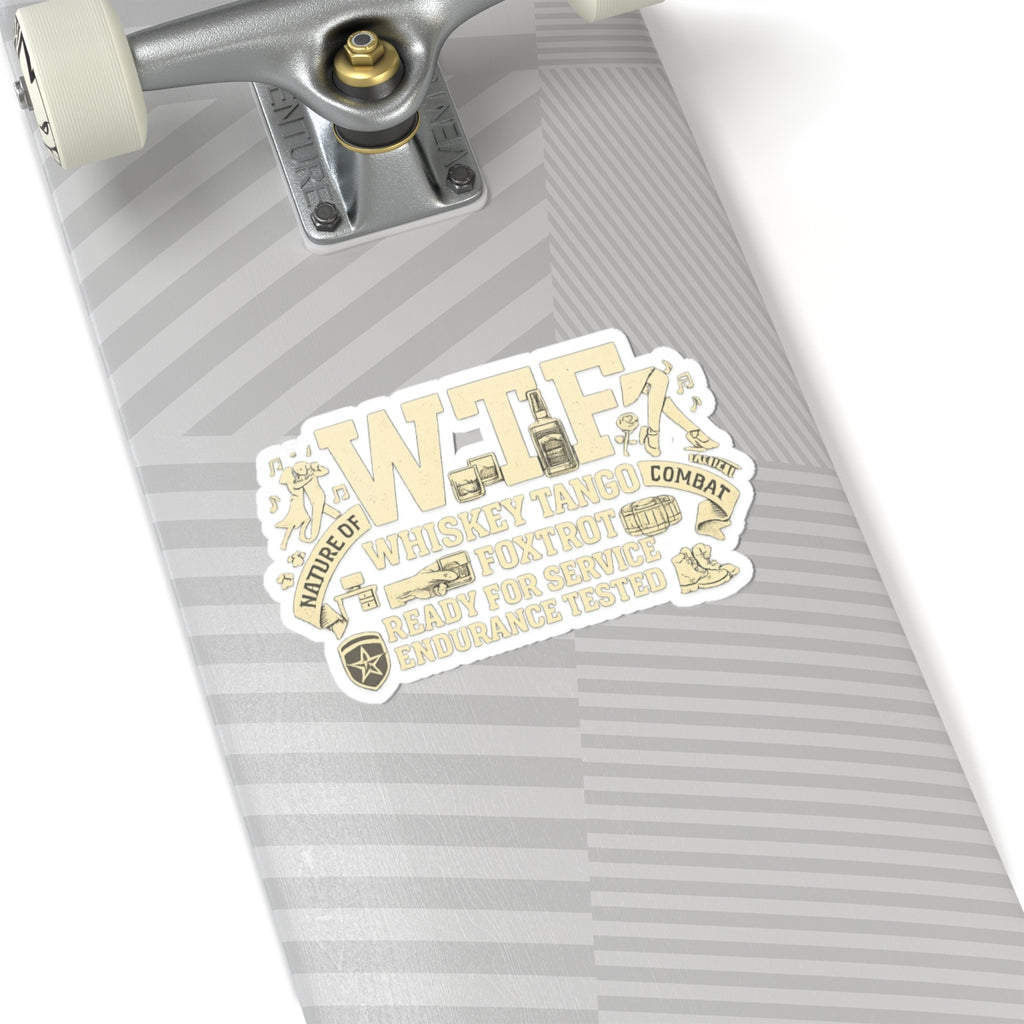 WTF Nature of Combat | Kiss-Cut Sticker — AttitudeShirts