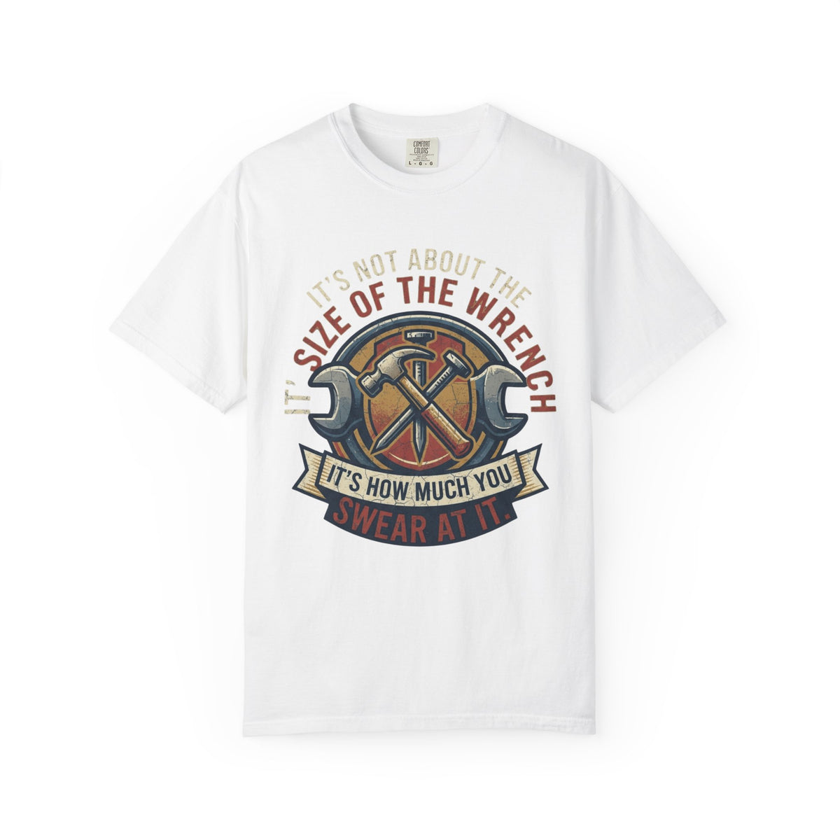 Color: White | Size Matters Unisex Garment-Dyed Tee