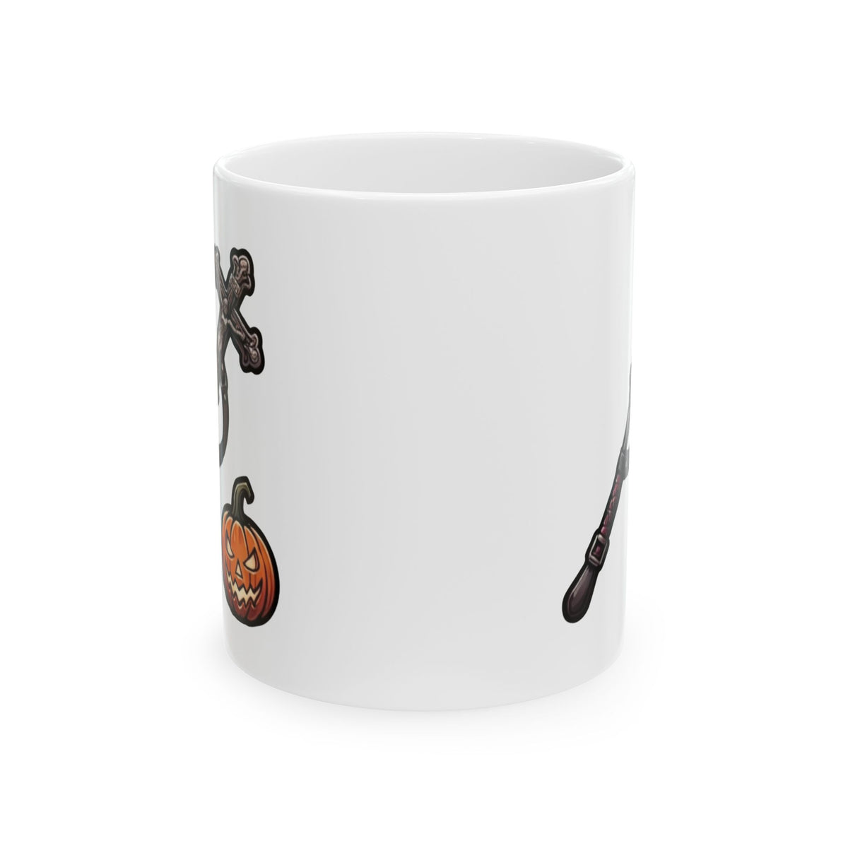 "Sexy Halloween Nun" White Ceramic Mug — Graphic