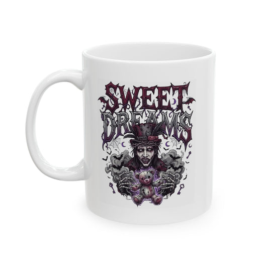 "Sweet Dreams" White Ceramic Mug