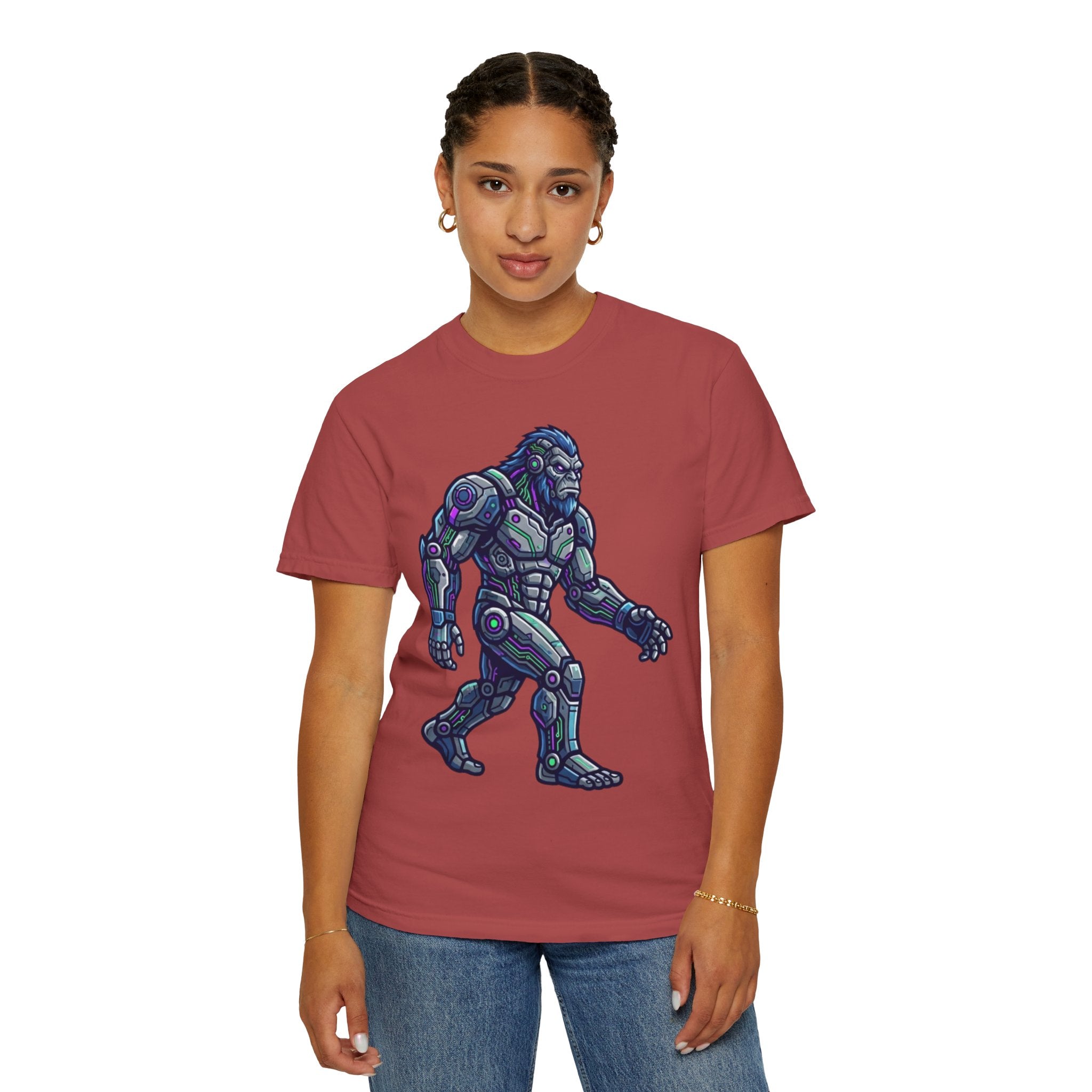 "Cyber Bigfoot" Unisex Garment-Dyed Tee