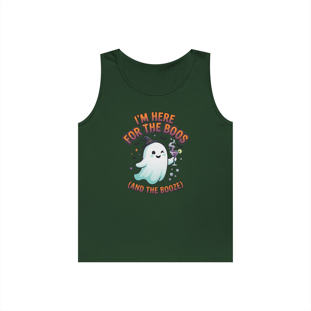 Color: Forest Green | I'm Here For The Boos Tank Top