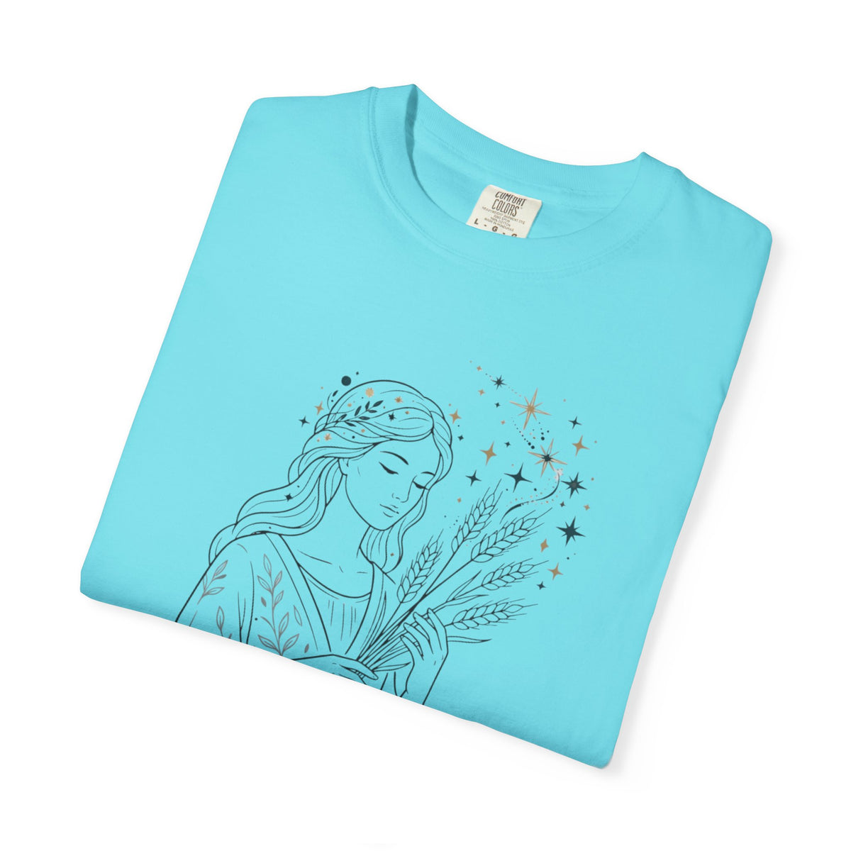 "Virgo The Wheat Maiden" Unisex Garment-Dyed Tee