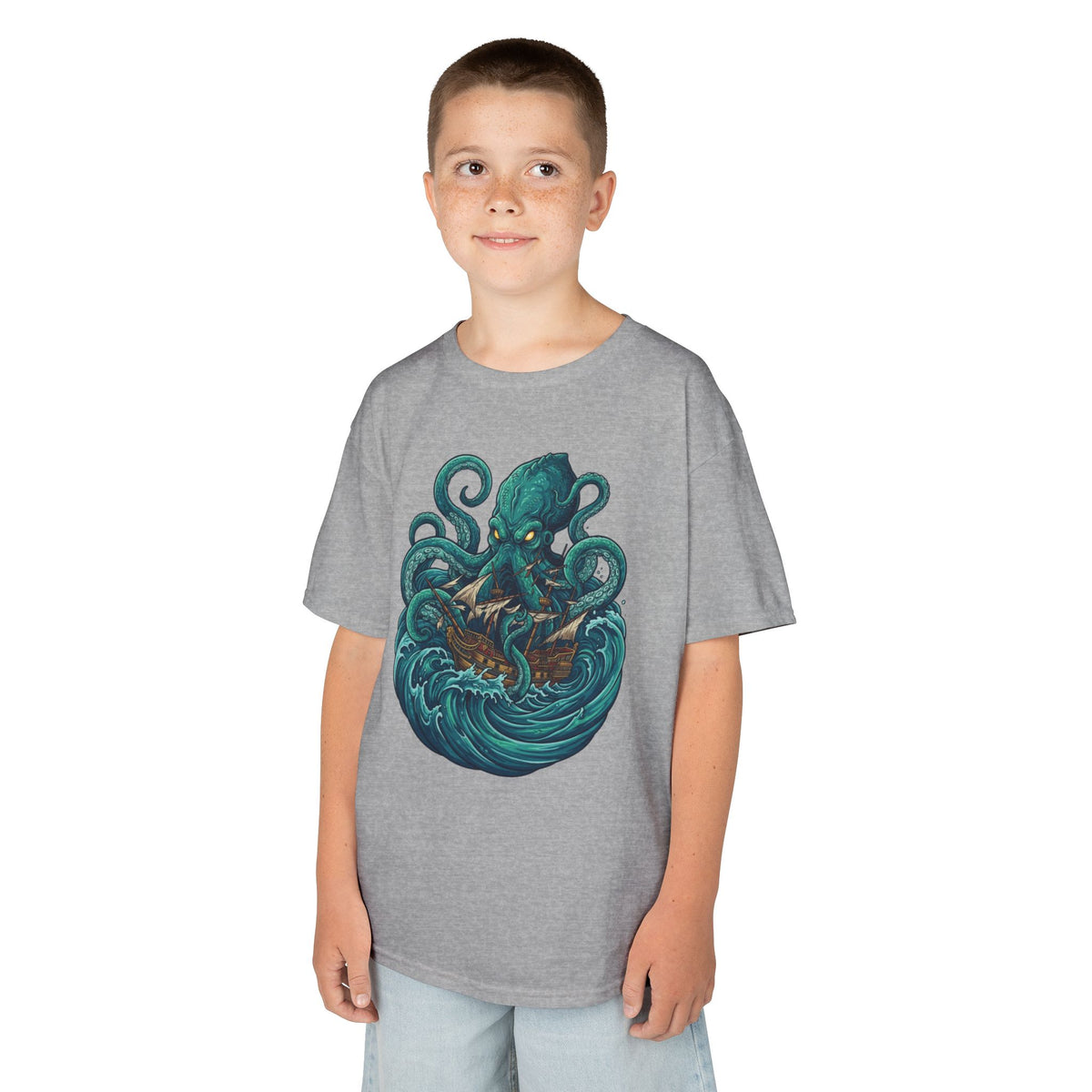 Color: Sport Grey | The Kraken (Norse-Global Maritime) Kids Tee