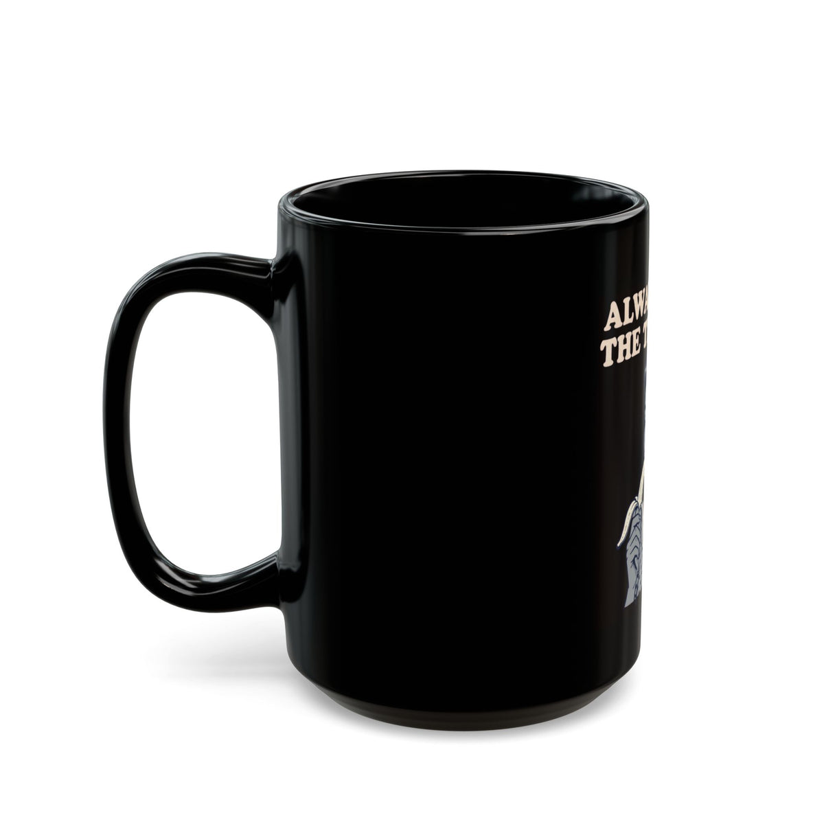"Always Lick the Tip First" Black Ceramic Mug