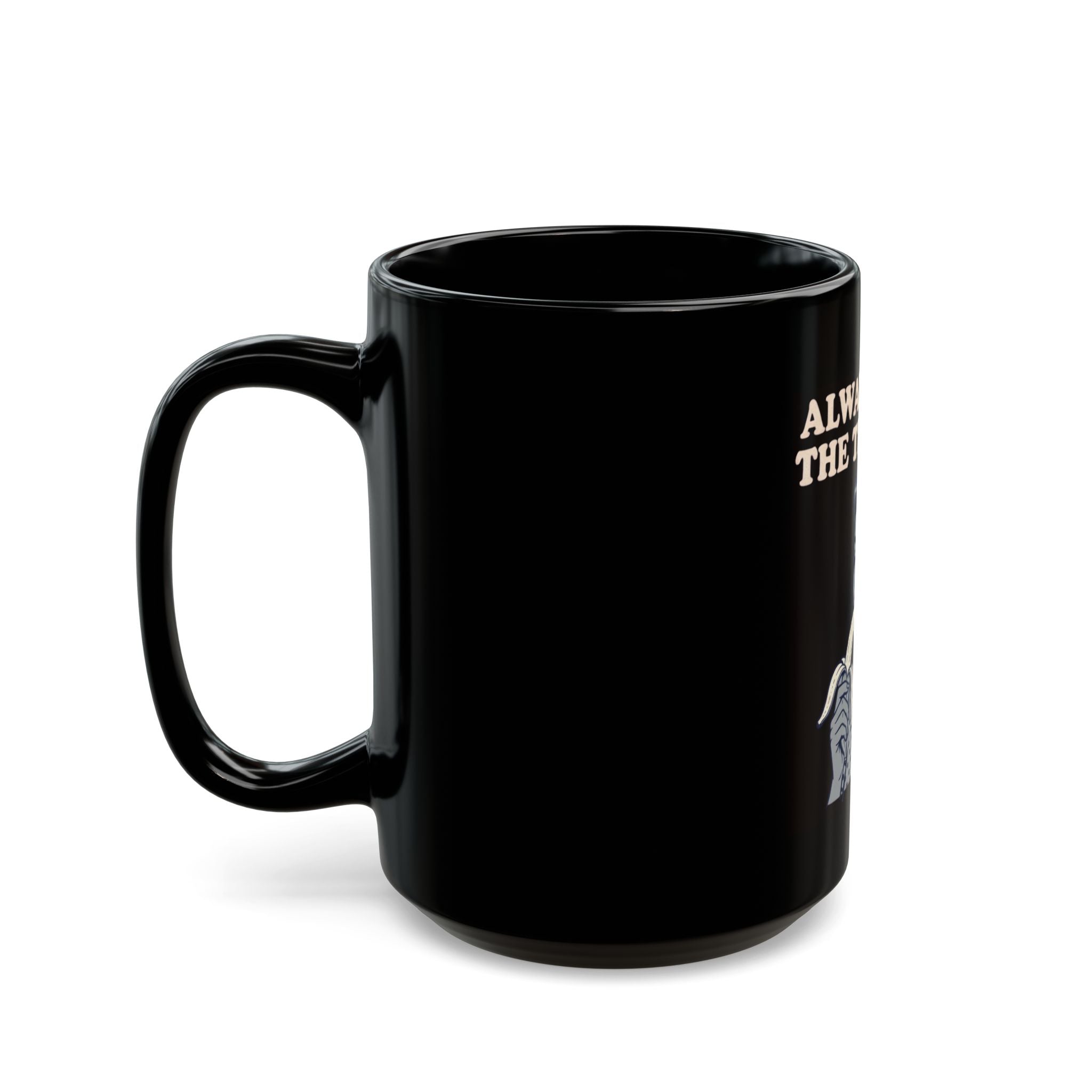 "Always Lick the Tip First" Black Ceramic Mug