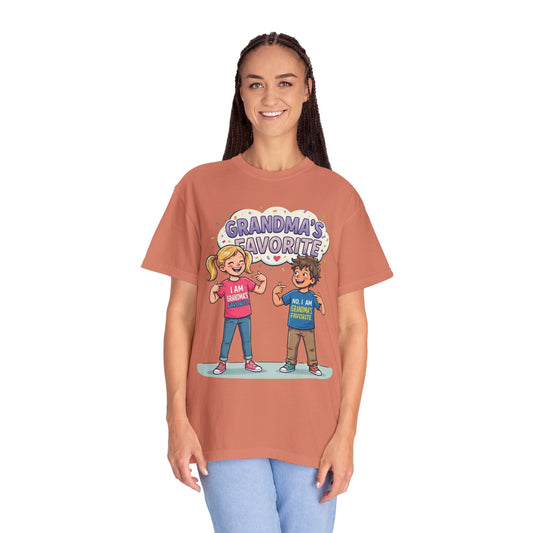 "Grandma's Favorite" Unisex Garment-Dyed Tee