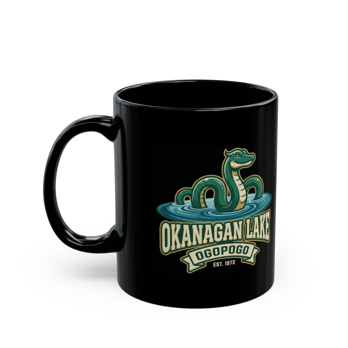 "Ogopogo (Canada)" Black Ceramic Mug