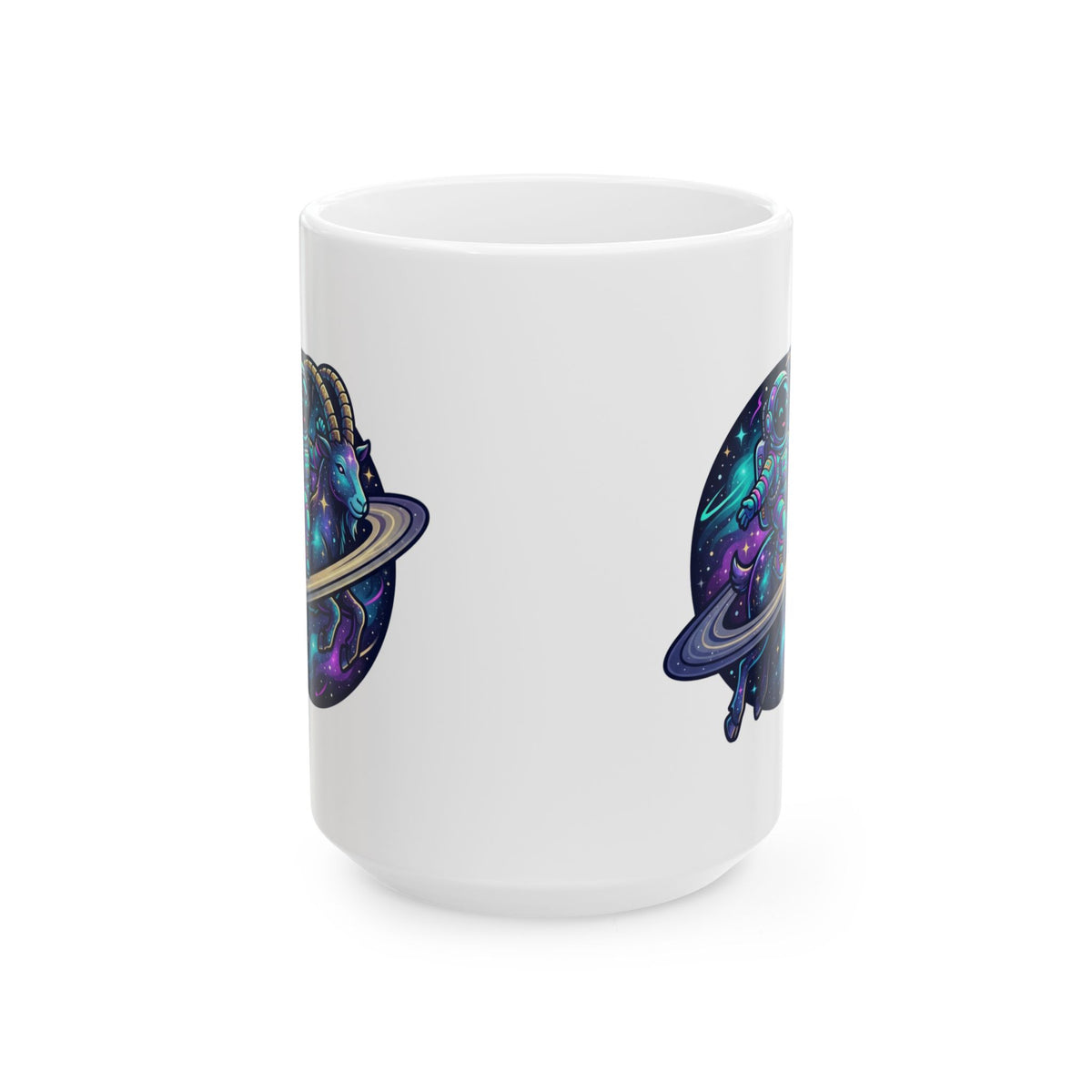"Space Explorer Capricorn" White Ceramic Mug