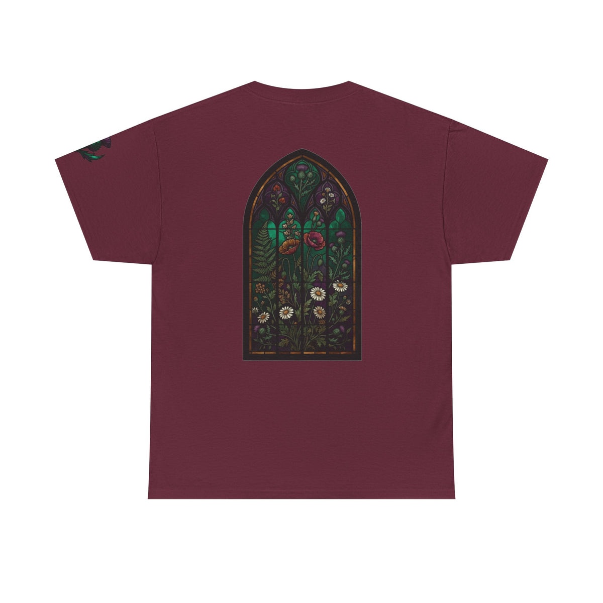 Color: Maroon | Stained Glass Floral Premium Graphic Tee